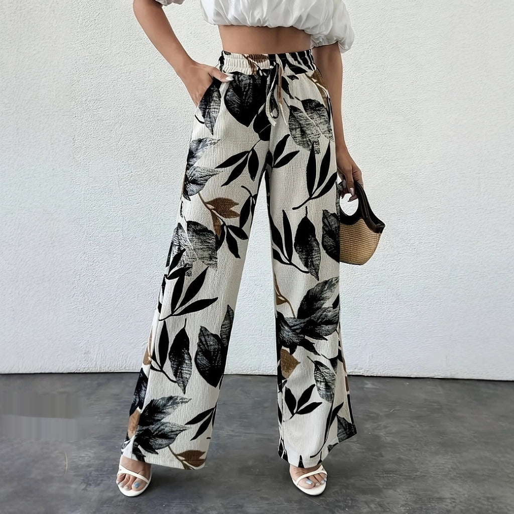 Bohemian Style Floral Print Pants