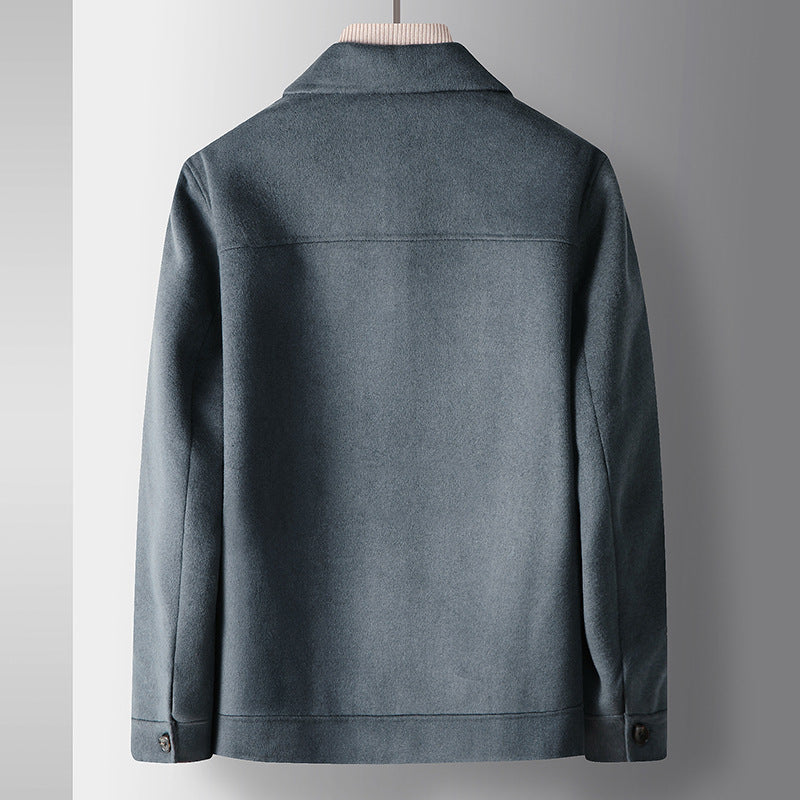 Double-faced Woolen Goods Jacket Zipper Coat