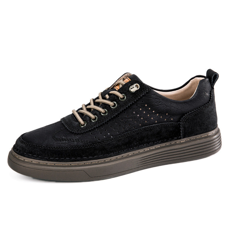 Summer Men's Shoes Black Hollow