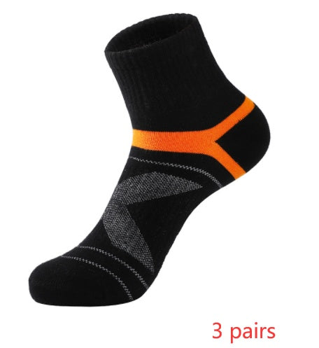 Sports socks basketball socks Black 3pcs One size