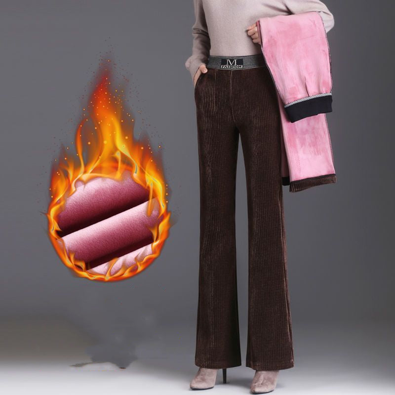 High Waist Wide Leg Pants Coffee plush