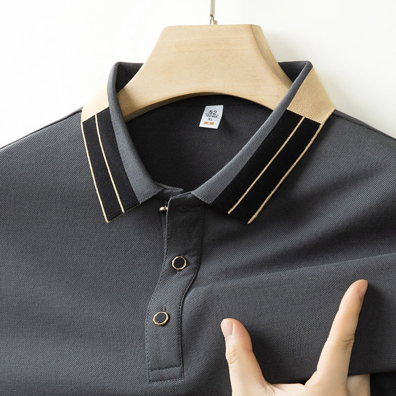 Shirt With Lapel Collar Loose Fit Gray