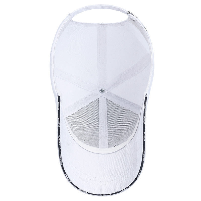 Korean-style Letter Embroidered Peaked Baseball Cap