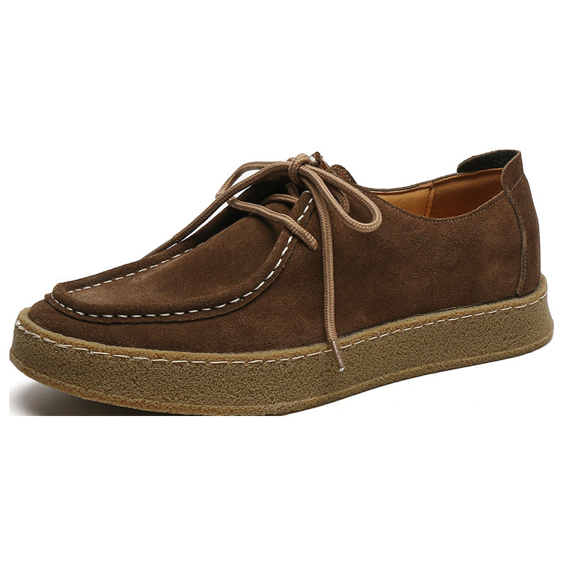 Versatile Suede Sneakers Khaki