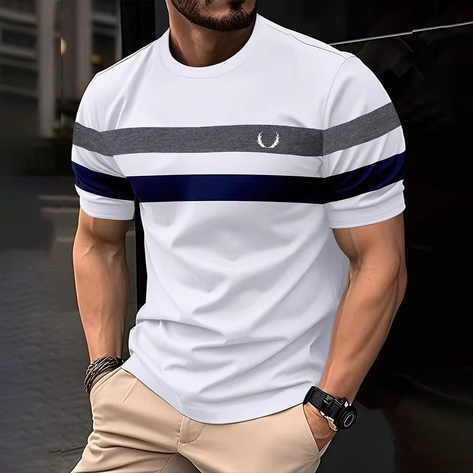 Geometric Contrasting Breathable Shirt MDX ZQ 2232