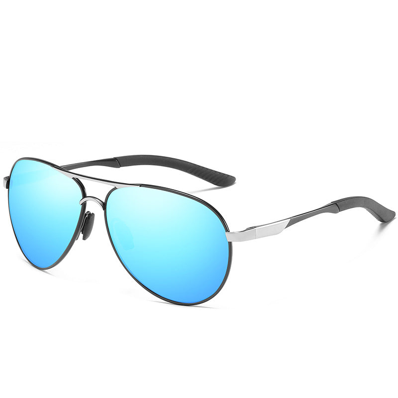 Polarized Sunglasses For Both Men And Women Silver Black Ice Blue Silver