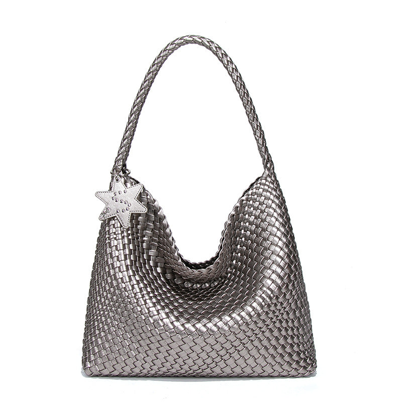 Styleperfect Casual Commuter Shoulder Bag Silver Gray