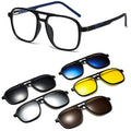Magnetic Glasses For Men And Women Myopia Frame With 5-in-1 Polarized Lenses 3307 Black