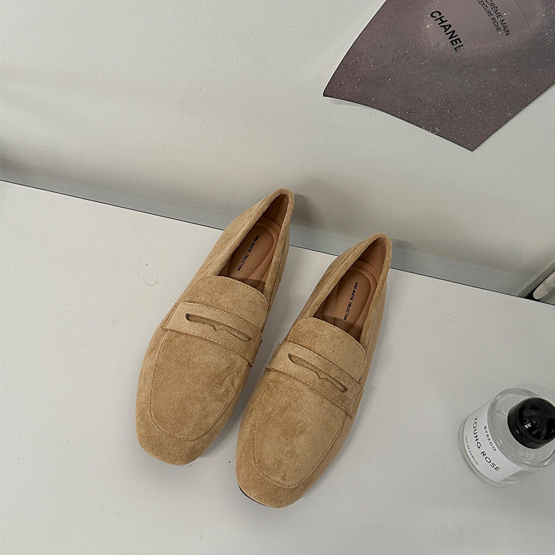 Matte Comfortable And Non-slip Loafer Apricot