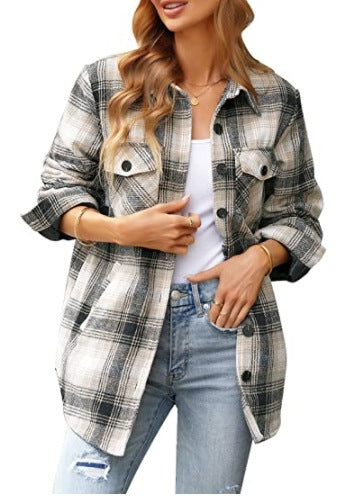 Oversized Shirt Jacket Khaki