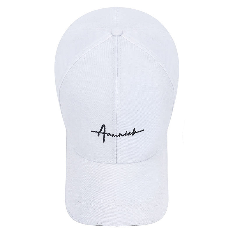 Korean-style Letter Embroidered Peaked Baseball Cap