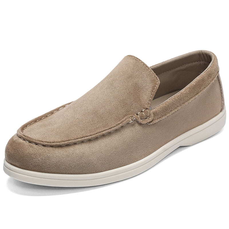 Slip-on Suede Loafers Beige