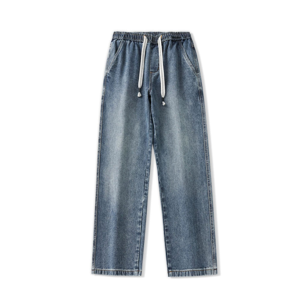 American High Street Retro Loose Casual Straight-leg Pants For Men Retro Blue