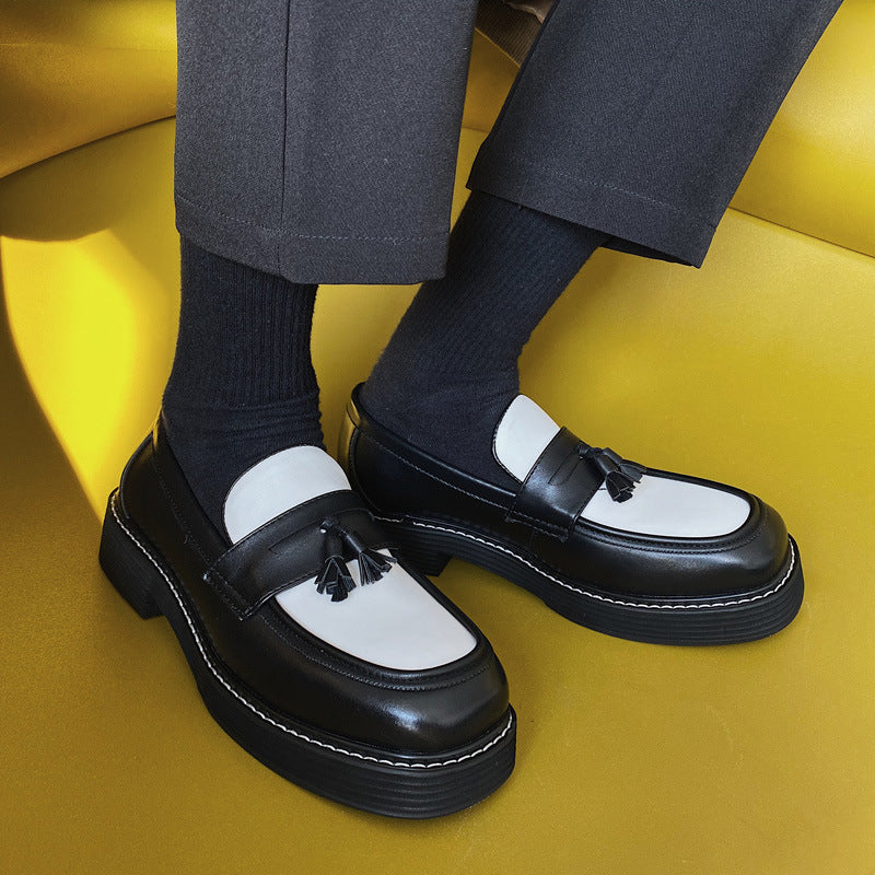Leather Contrast Color Shoes