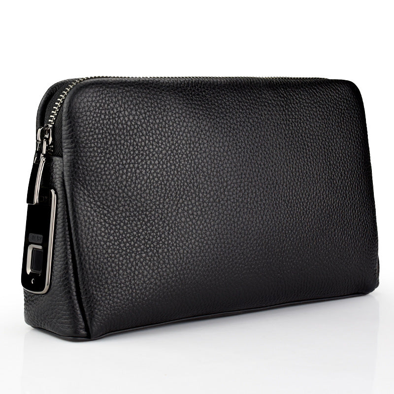 Mens Wallet Fingerprint Lock Bag
