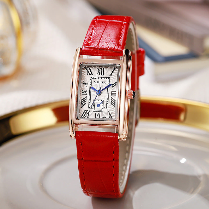 Retro Casual Stylish Womens Watch Red