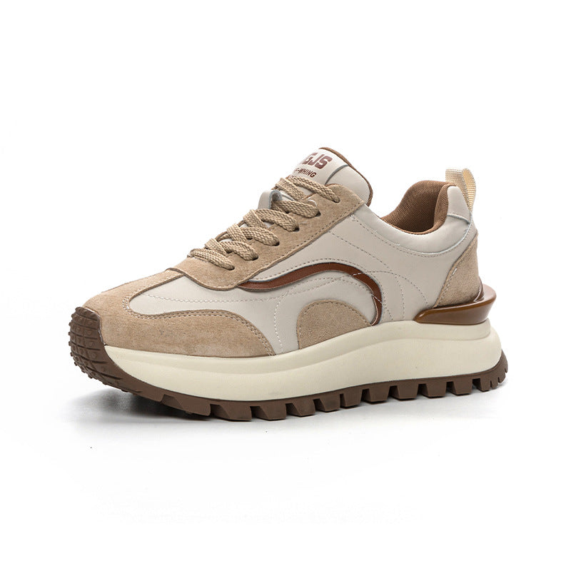 Leather Platform Sports Casual Shoes