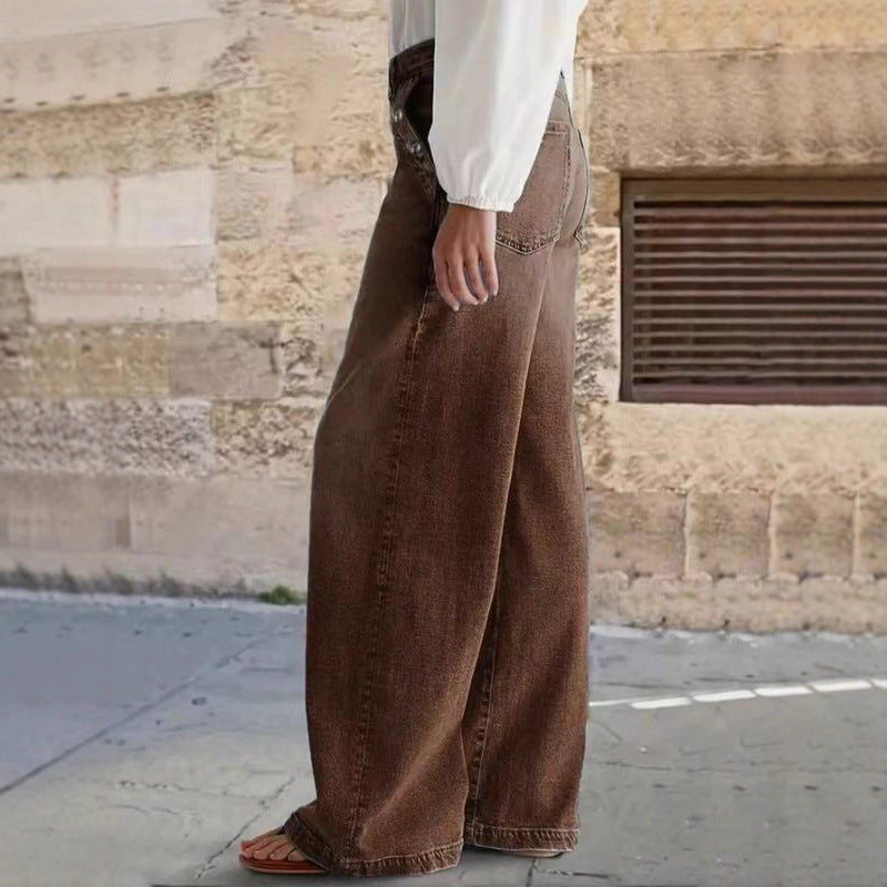 Relaxed-fit Wide-leg Casual Jeans