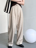 Loose Old Money Style Suit Pants Foreign Beige