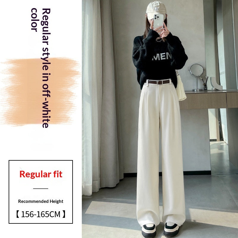 High-end Wool Suit Pants Offwhite Regular