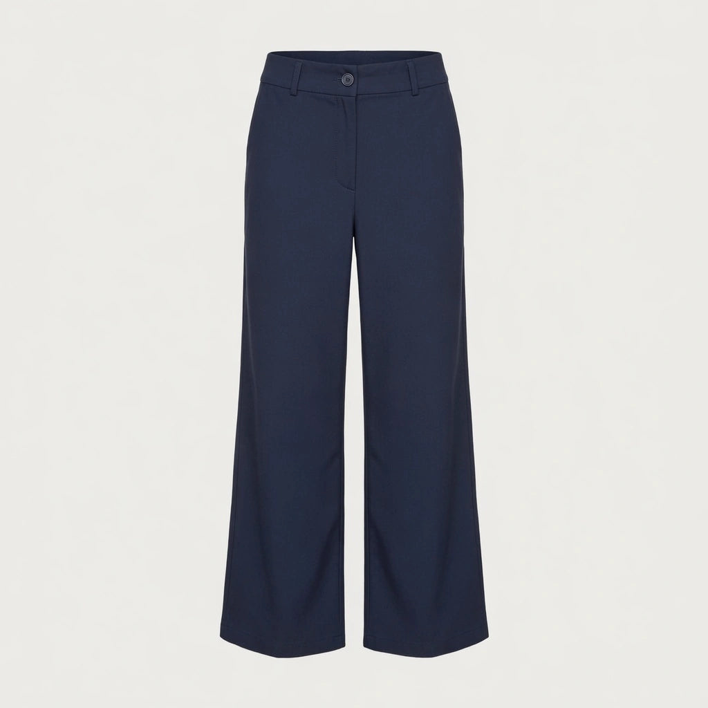 Striped Cotton-Linen Casual Pants