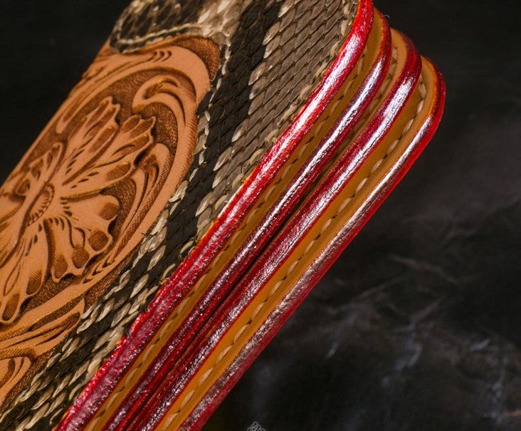 Leather Wallet For Men's Long Style