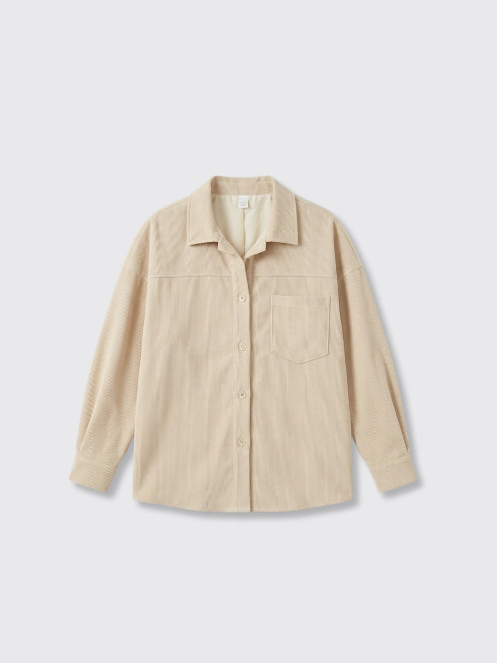 Retro Corduroy Shirt Beige L