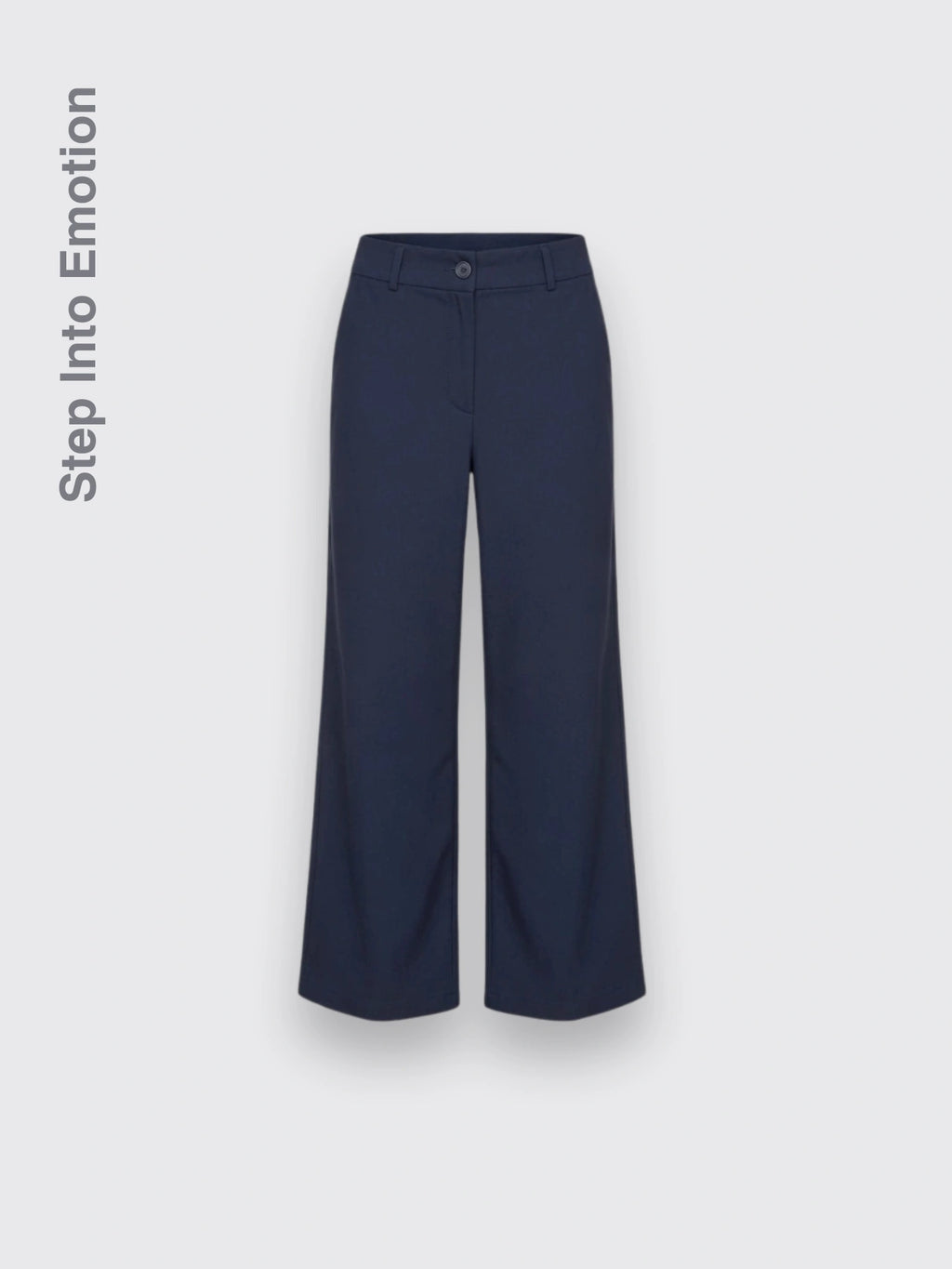 Striped Cotton-Linen Casual Pants Dark Blue 2XL