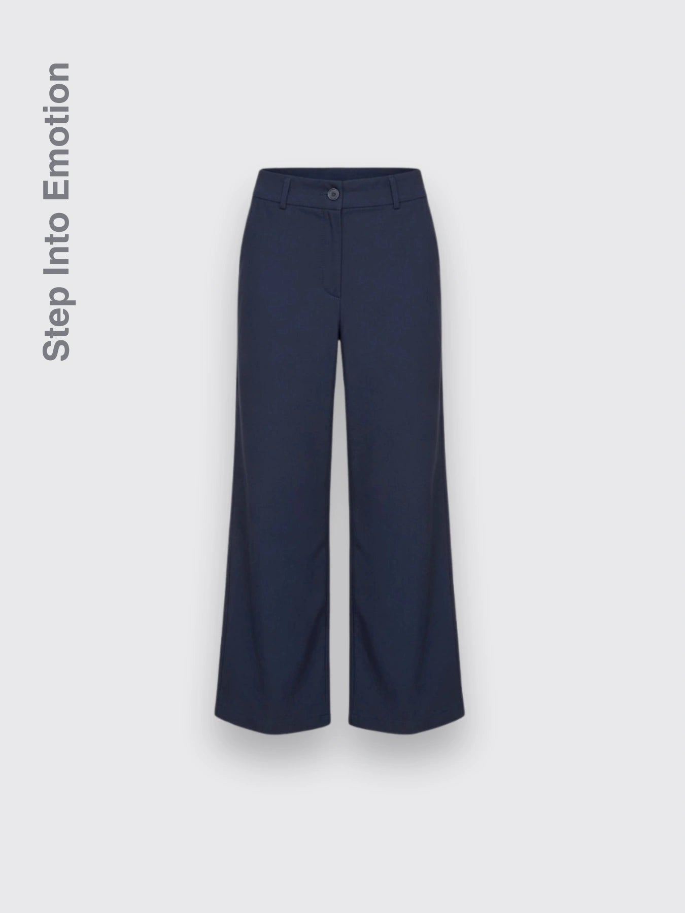 Striped Cotton-Linen Casual Pants Dark Blue 2XL