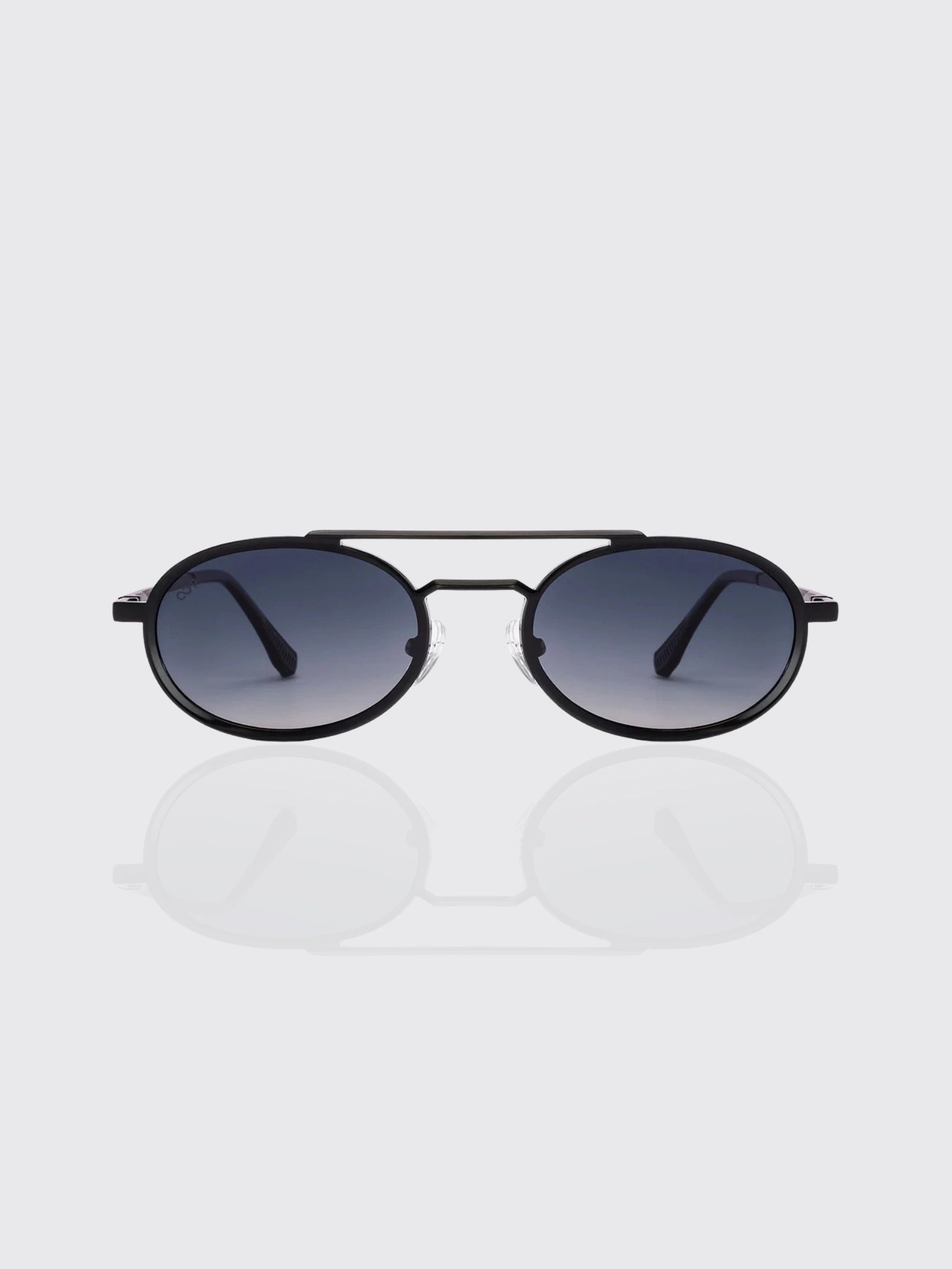 Retro-style Oval-frame Steampunk Sunglasses