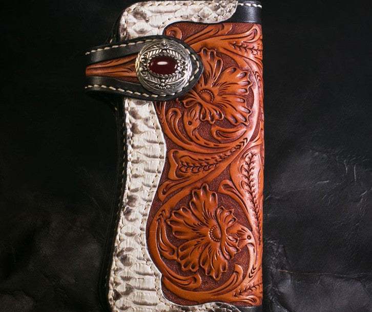 Leather Wallet For Men's Long Style
