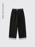 Thickened Wide-leg Pants Old-money Rock Black 2XL