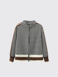 Plaid Coat Jacket Black And White Plaid 2XL