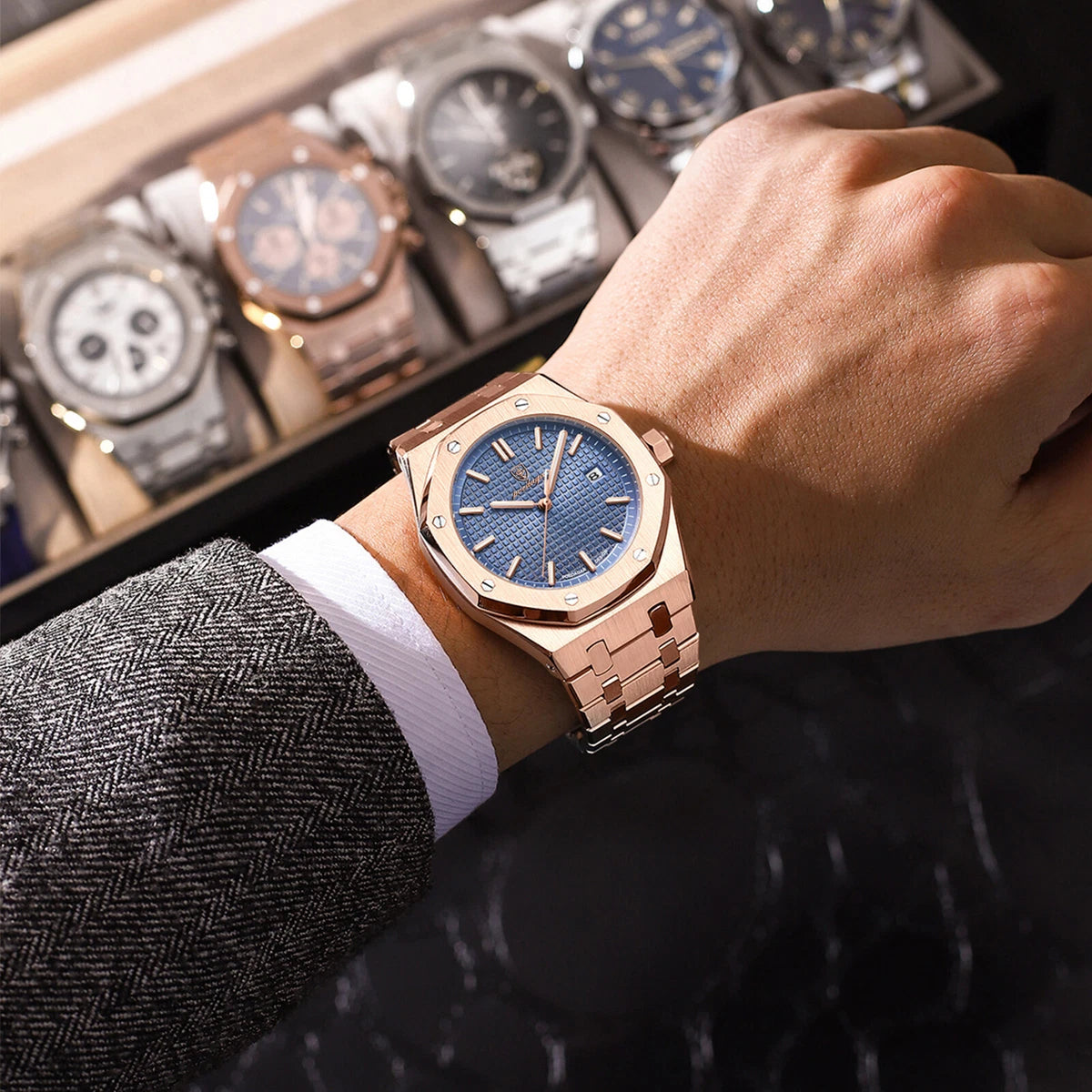 Poedagar Waterproof Calendar Watch