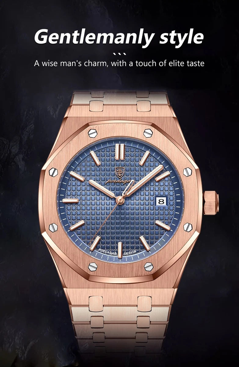 Poedagar Waterproof Calendar Watch