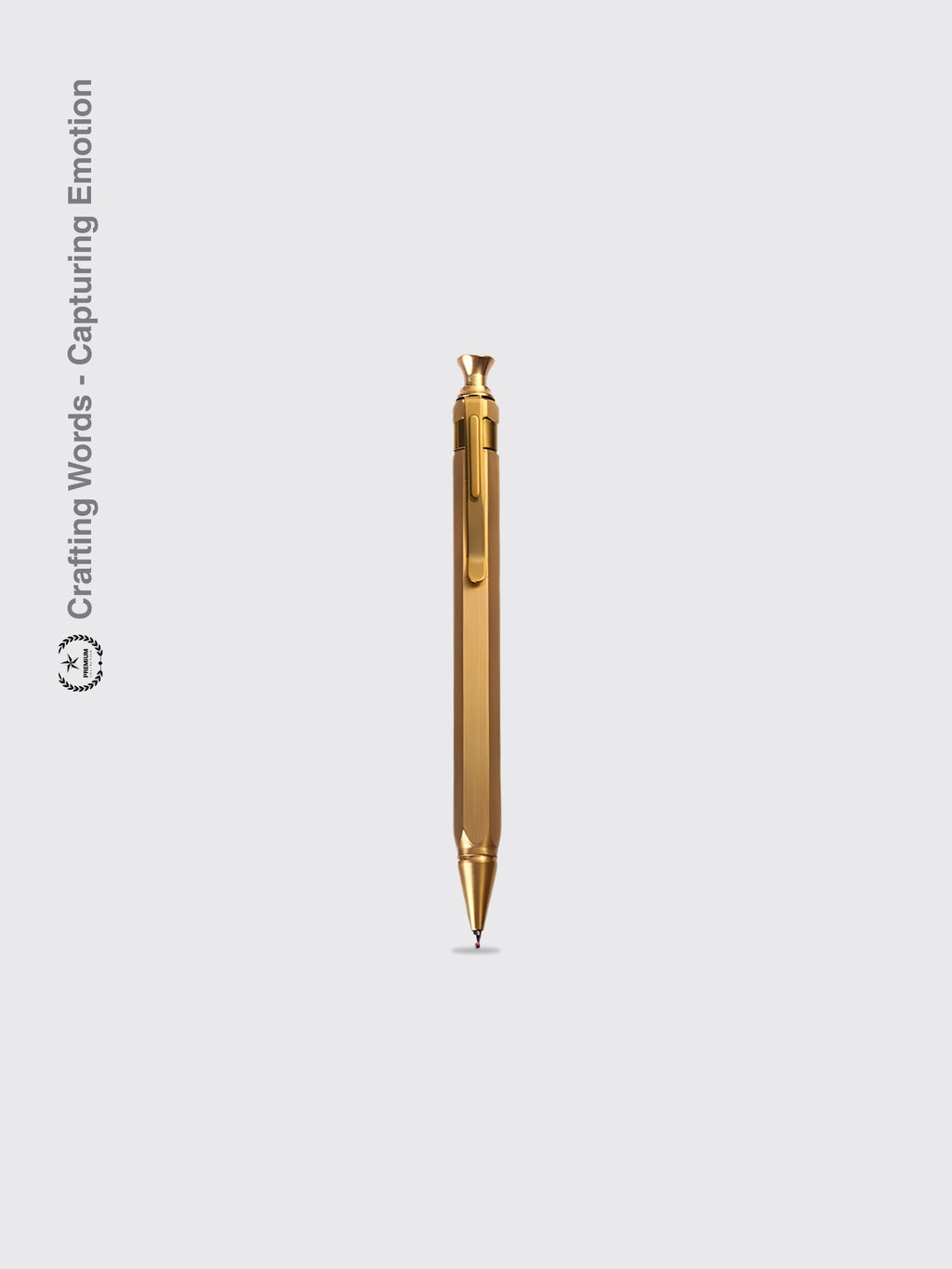 Retro Pure Copper Bolt Type Metal Tactical Pen Press Six Ling Brass Pen
