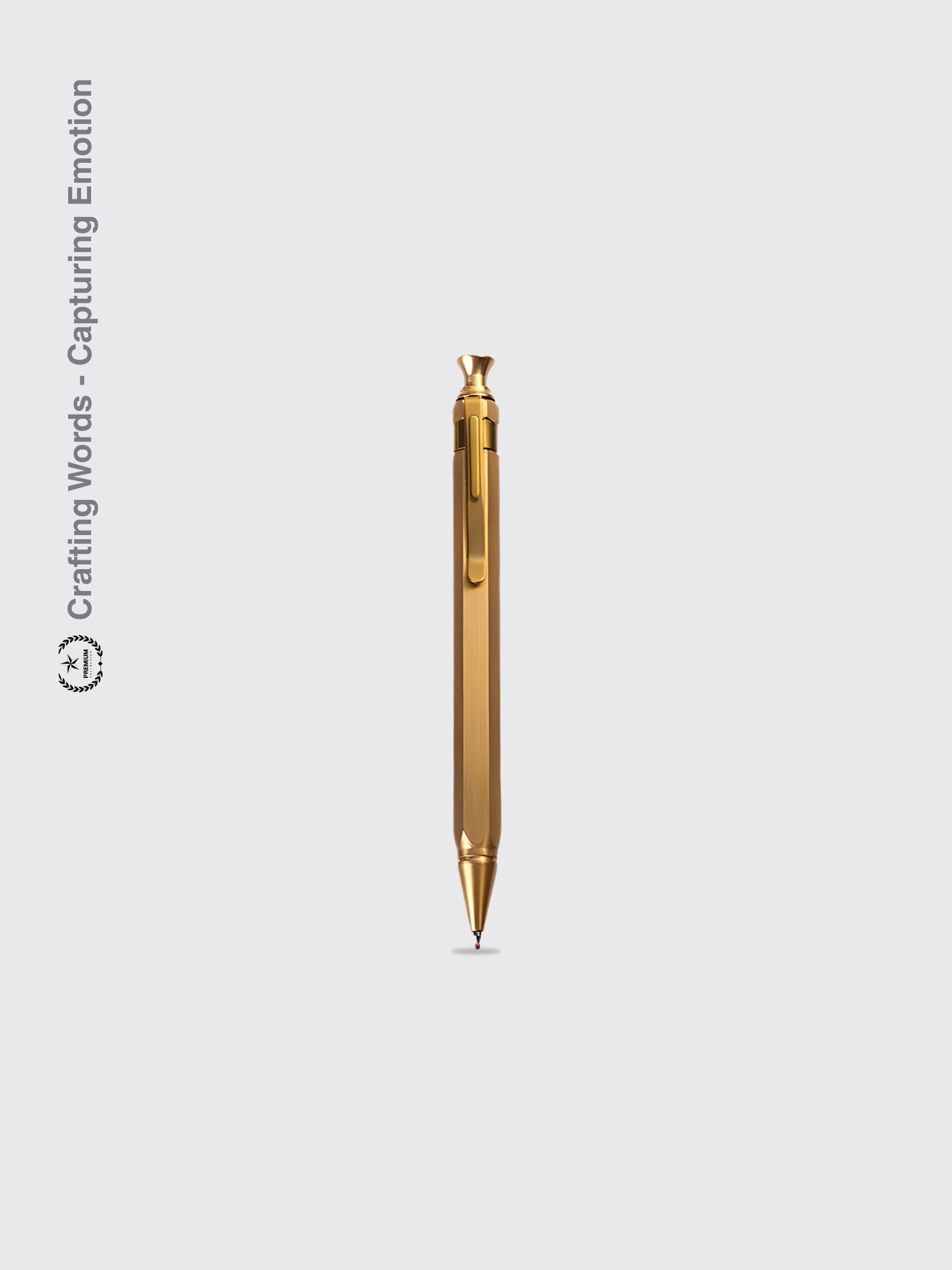 Retro Pure Copper Bolt Type Metal Tactical Pen Press Six Ling Brass Pen