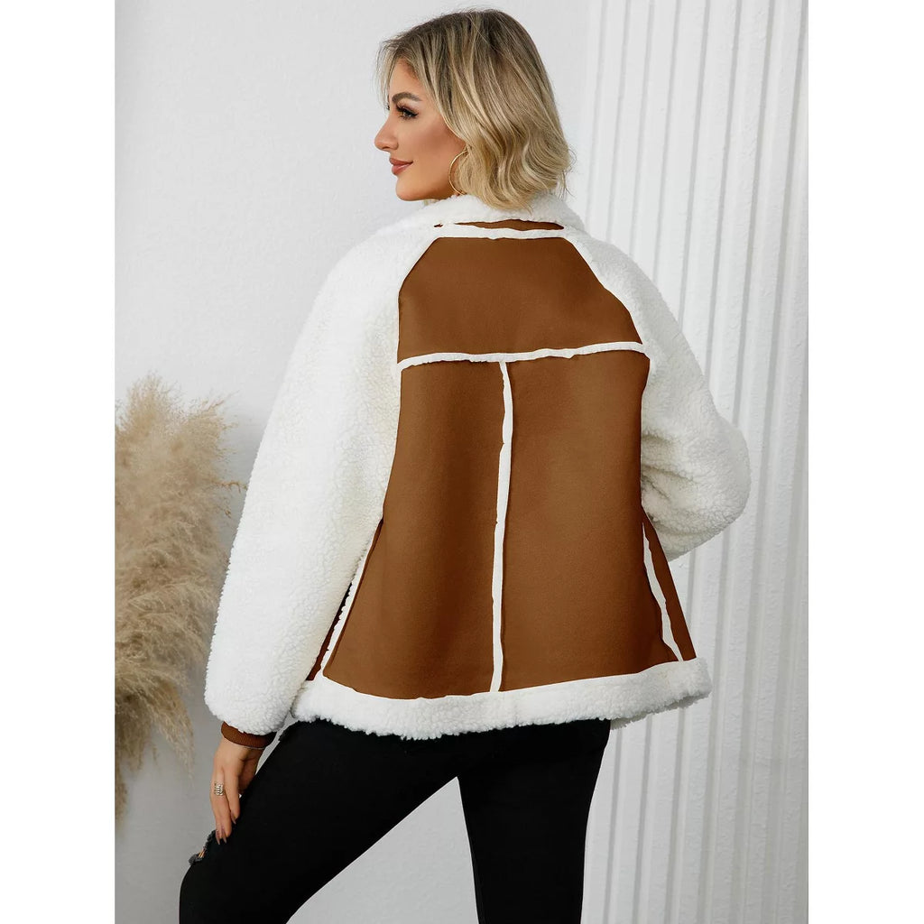 Suede Short Lamb Velvet Jacket