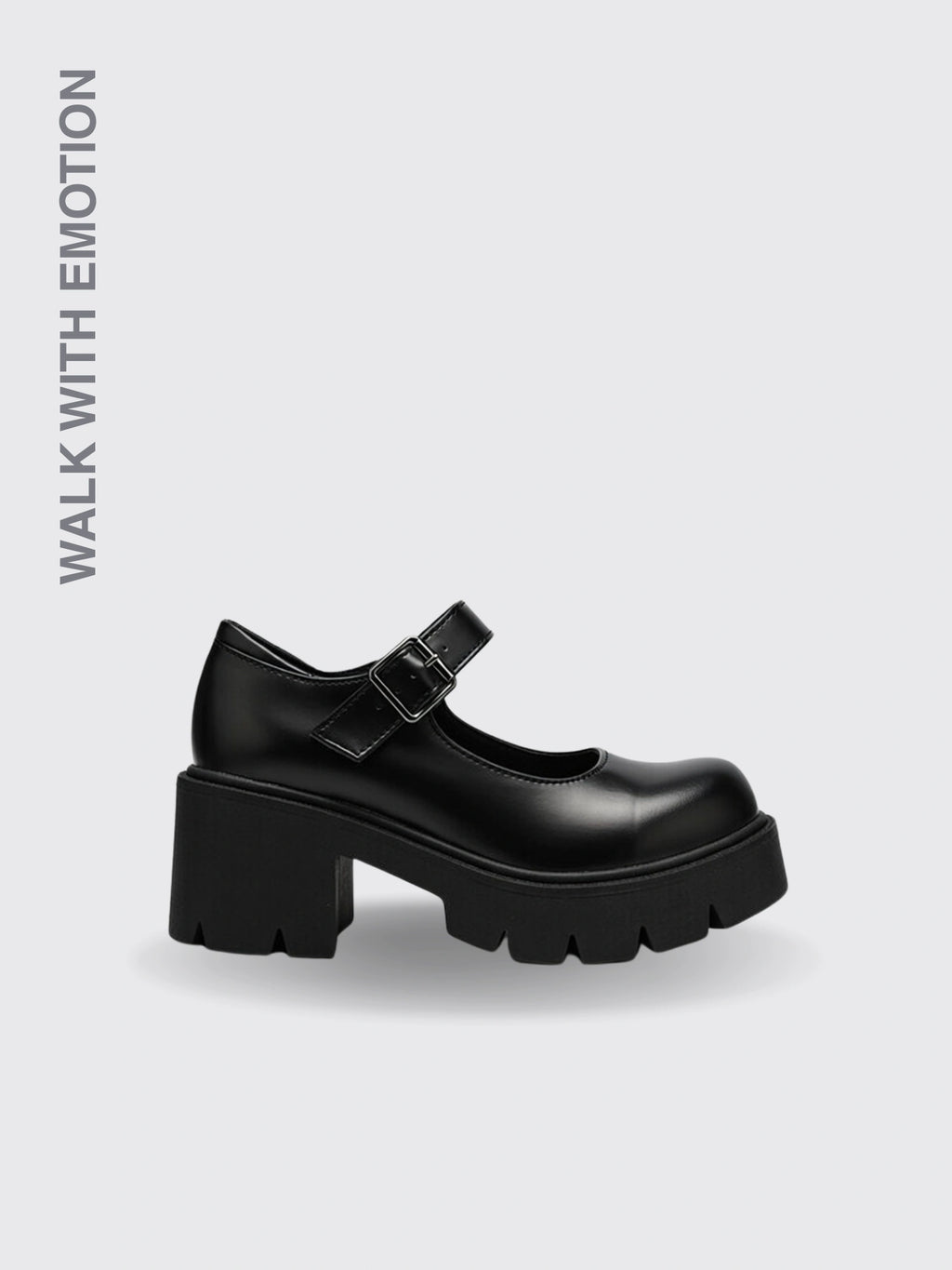 Thick Heel Thick-Soled Leather Shoes