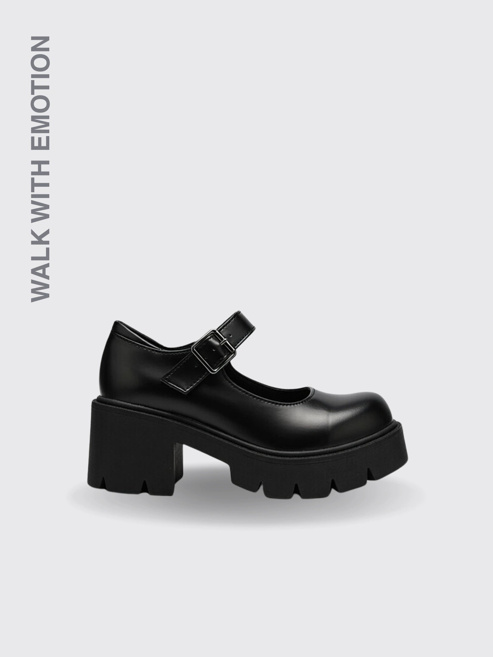 Thick Heel Thick-Soled Leather Shoes