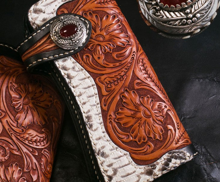 Leather Wallet For Men's Long Style