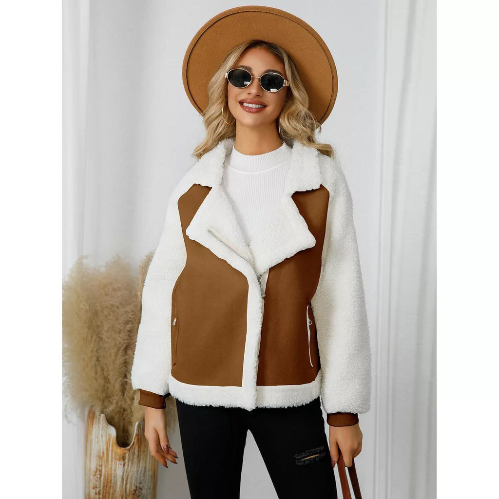 Suede Short Lamb Velvet Jacket