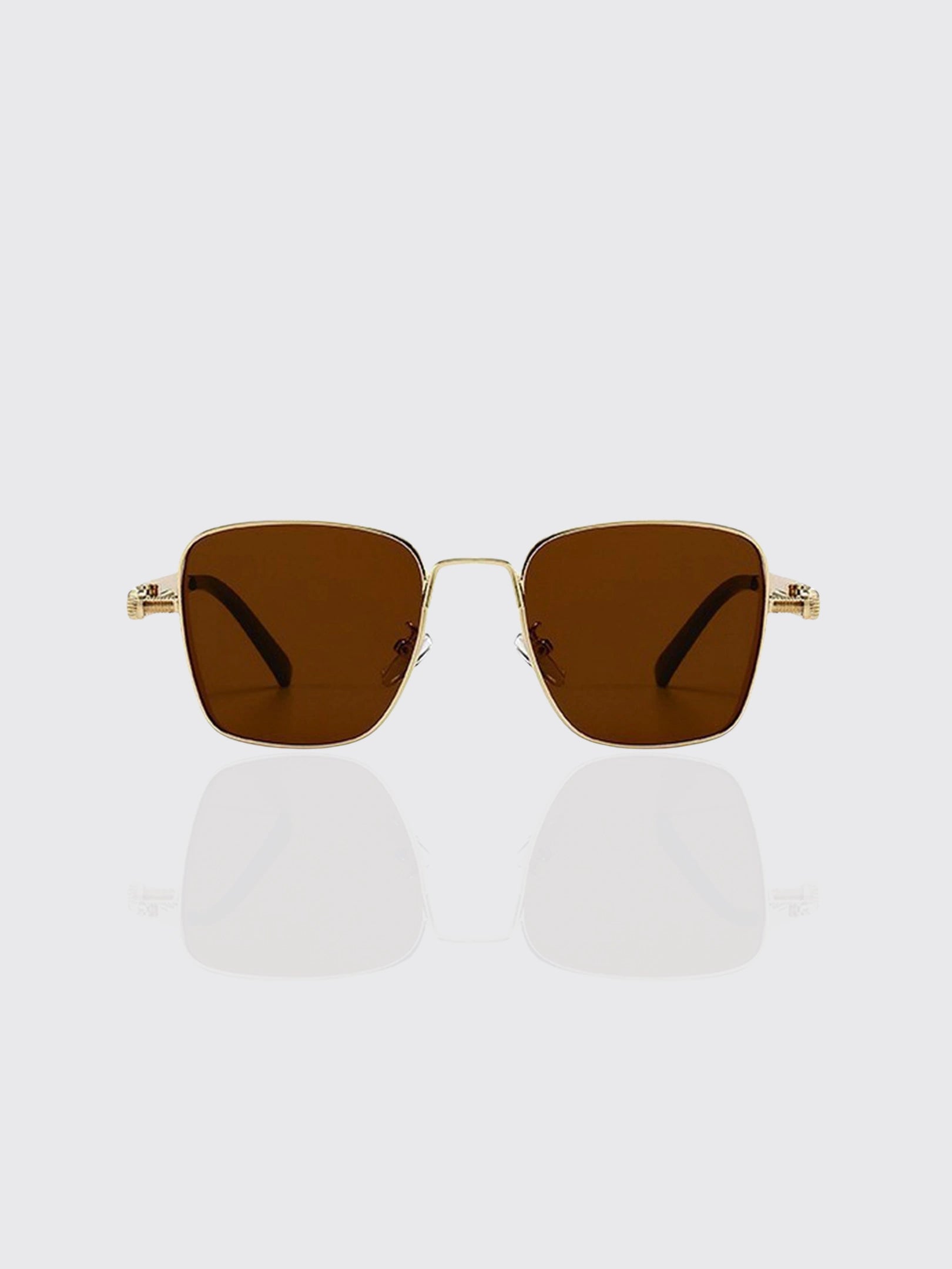 Vintage-style Square Metal Sunglasses With A Personalized Touch