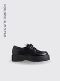 Leather Shoes Preppy English Retro Black 35