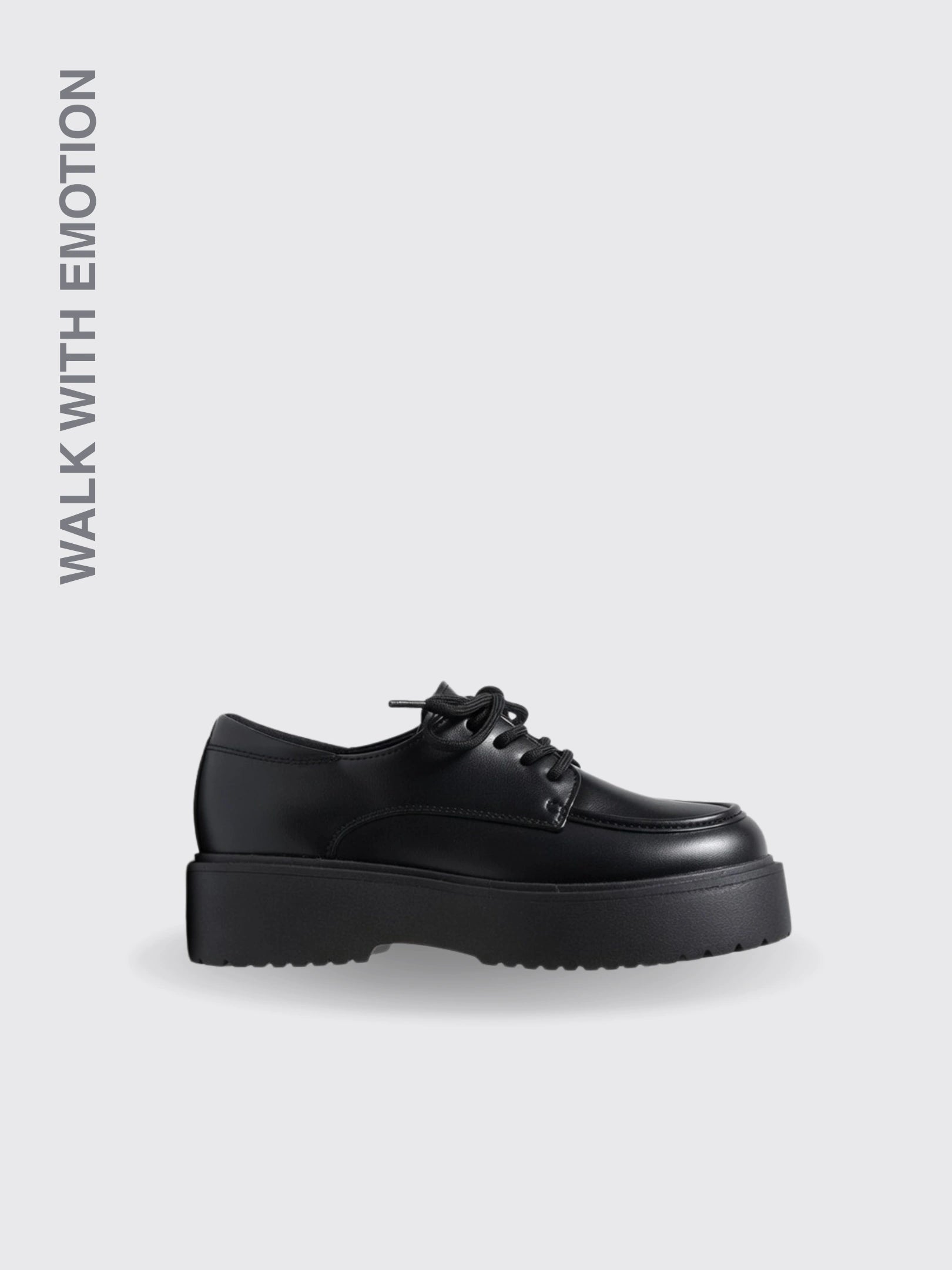 Leather Shoes Preppy English Retro Black 35