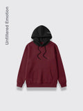 Thick Sweater Hoodie For Men And Women Red 2XL