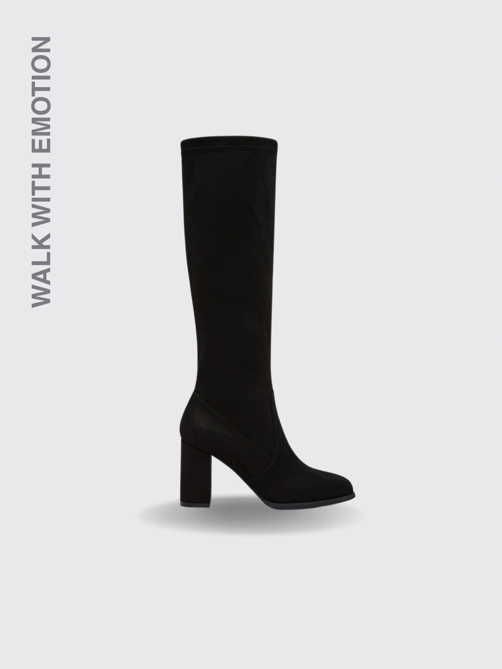 Below The Knee Boots Stretch Boots Suede Pointed Toe