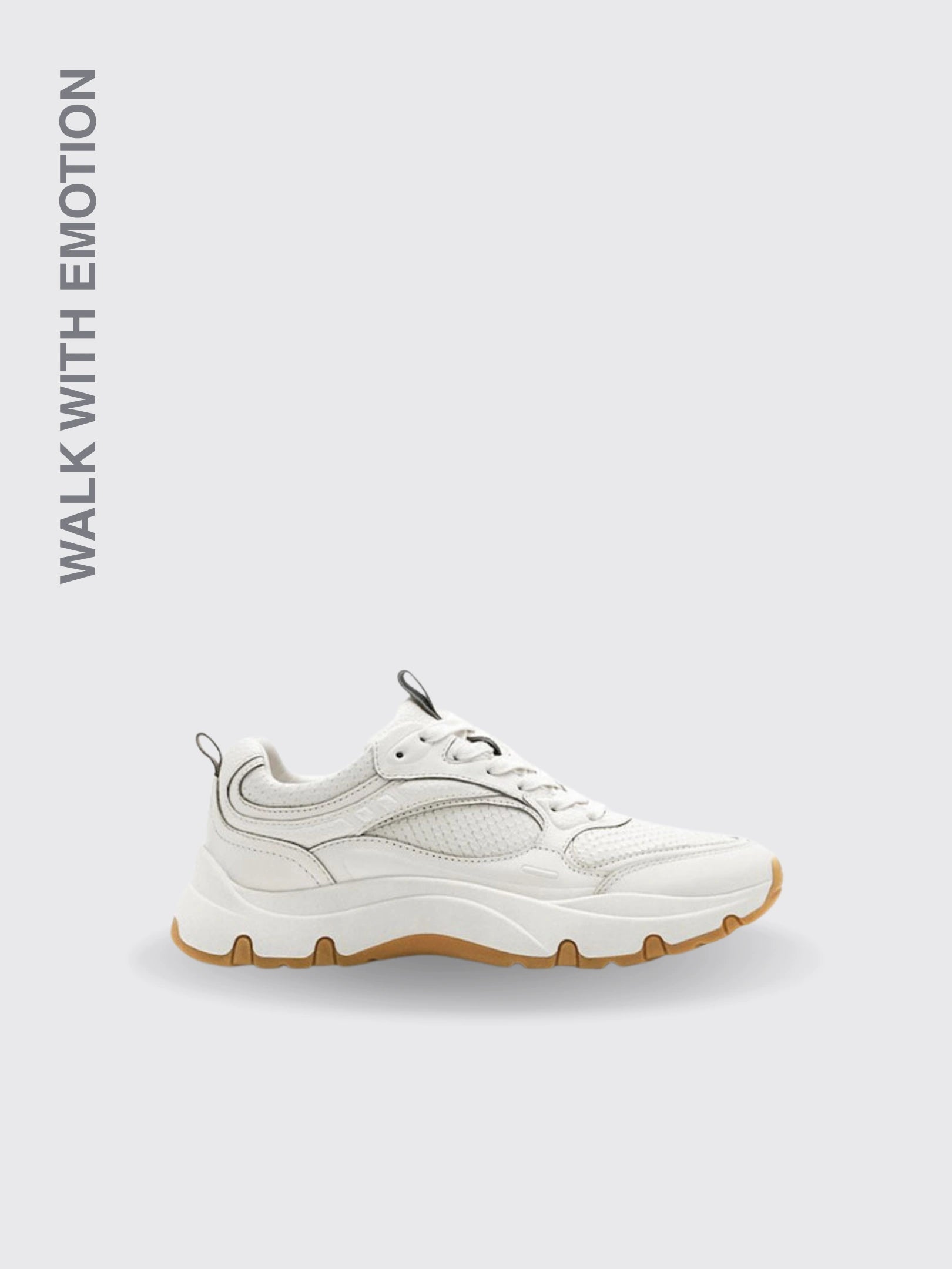 Cowhide Casual Round Toe Sneakers