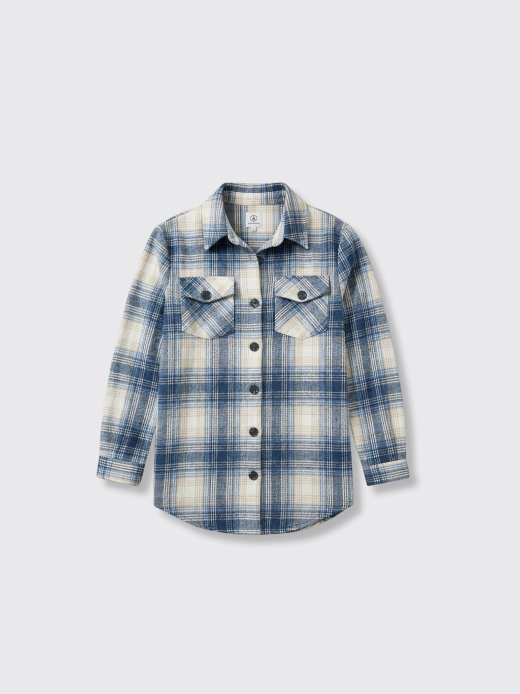 Oversized Shirt Jacket Blue 2XL