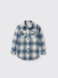 Oversized Shirt Jacket Blue 2XL